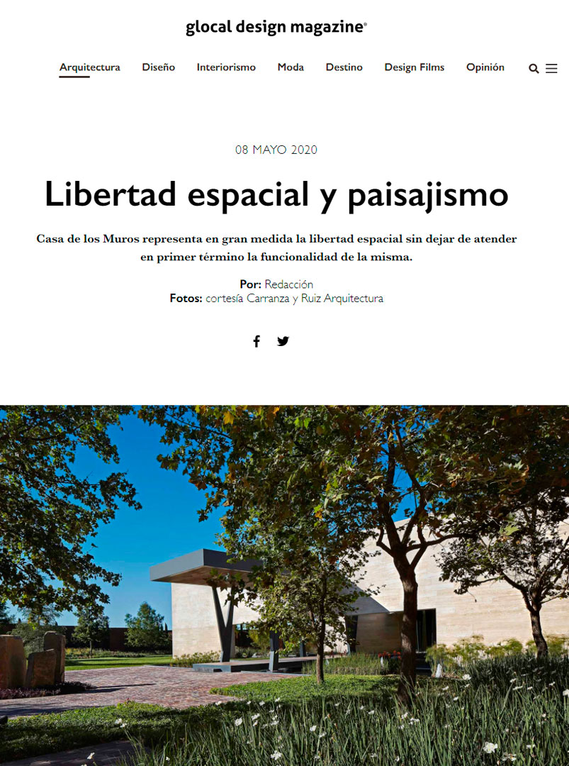 GLOCAL DESIGN MAGAZINE - Libertad espacial y paisajismo